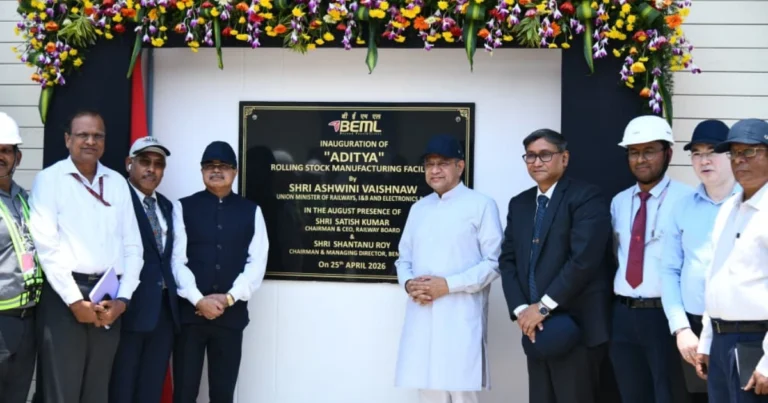 ಬಿಇಎಂಎಲ್‌ನಲ್ಲಿ ‘ಆದಿತ್ಯ’ ಸಂಕೀರ್ಣ ಉದ್ಘಾಟನೆ: ಹೈ ಸ್ಪೀಡ್ ರೈಲು ನಿರ್ಮಾಣಕ್ಕೆ ಹೊಸ ಮೈಲಿಗಲ್ಲು