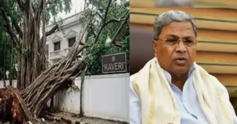 ಭಾರಿ ಮಳೆಗೆ ಸಿಎಂ ನಿವಾಸಕ್ಕೂ ಆಘಾತ: ‘ಕೃಷ್ಣ’ ಕಾಂಪೌಂಡ್ ಮೇಲೆ ಮರ, ಕಬ್ಬಿಣದ ವಾಲ್ ಕುಸಿತ