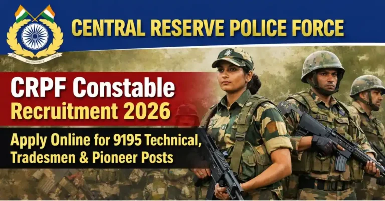 CRPF ನಲ್ಲಿ ನೇಮಕಾತಿ : 9195 ಹುದ್ದೆಗಳು : ಅರ್ಜಿ ಸಲ್ಲಿಸುವುದು ಹೇಗೆ ; ಇಲ್ಲಿದೆ ಮಾಹಿತಿ…!