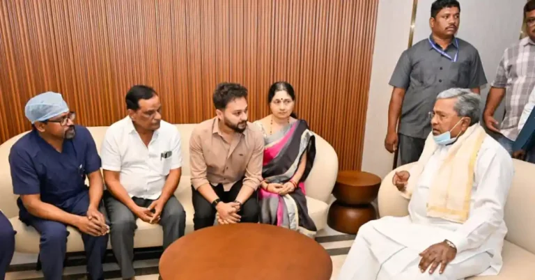 ಸಚಿವ ಸುಧಾಕರ್ ಅವರ ಆರೋಗ್ಯ ಈಗ ಹೇಗಿದೆ : ಸಿಎಂ ಸಿದ್ದರಾಮಯ್ಯ ಅವರು ಭೇಟಿ ಬಳಿಕ ಹೇಳಿದ್ದೇನು..?