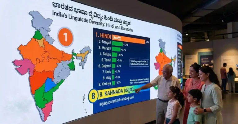 ಭಾರತದಲ್ಲಿ ಭಾಷೆಗಳ ವೈವಿಧ್ಯ: ಹಿಂದಿ ಮೊದಲ ಸ್ಥಾನ, ಕನ್ನಡ ಎಷ್ಟನೇ ಸ್ಥಾನದಲ್ಲಿ?