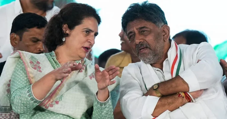 ಕುತೂಹಲ ಕೆರಳಿಸಿದ ಡಿಕೆಶಿ – ಪ್ರಿಯಾಂಕ ಗಾಂಧಿ ಭೇಟಿ : ಅಧಿಕಾರದ ಅಭಯ ಕೊಡ್ತಾರಾ..?