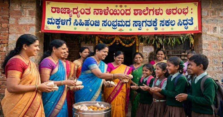 ರಾಜ್ಯಾದ್ಯಂತ ನಾಳೆಯಿಂದ ಶಾಲೆಗಳು ಆರಂಭ : ಮಕ್ಕಳಿಗೆ ಸಿಹಿಹಂಚಿ ಸಂಭ್ರಮದ ಸ್ವಾಗತಕ್ಕೆ ಸಕಲ ಸಿದ್ಧತೆ