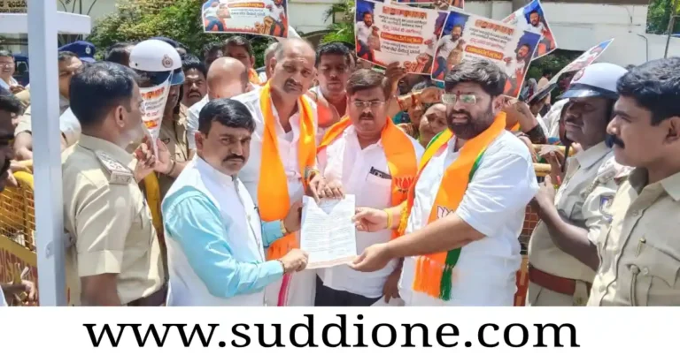 ಸಚಿವ ನಾಗೇಂದ್ರ ರಾಜೀನಾಮೆಗೆ ಆಗ್ರಹ : ಜಿಲ್ಲಾಧಿಕಾರಿಗಳ ಮೂಲಕ ರಾಜ್ಯಪಾಲರಿಗೆ ಬಿಜೆಪಿ ಮನವಿ