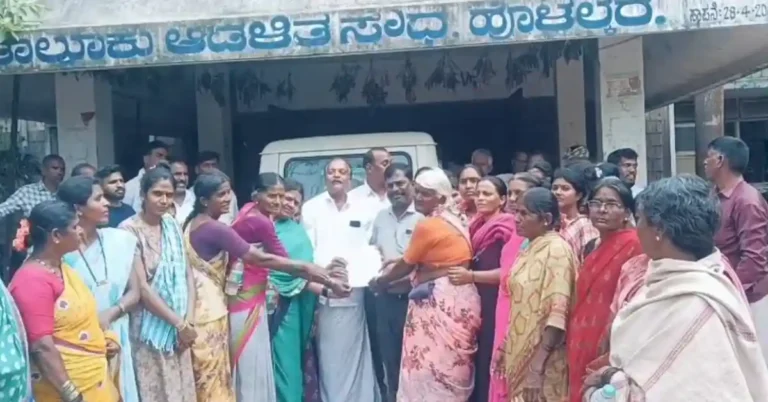 ಹೊಳಲ್ಕೆರೆ | ಹೊಂಡ ಒತ್ತುವರಿ ತೆರವಿಗೆ ಪಂಪಾಪುರ ಗ್ರಾಮಸ್ಥರ ಮನವಿ