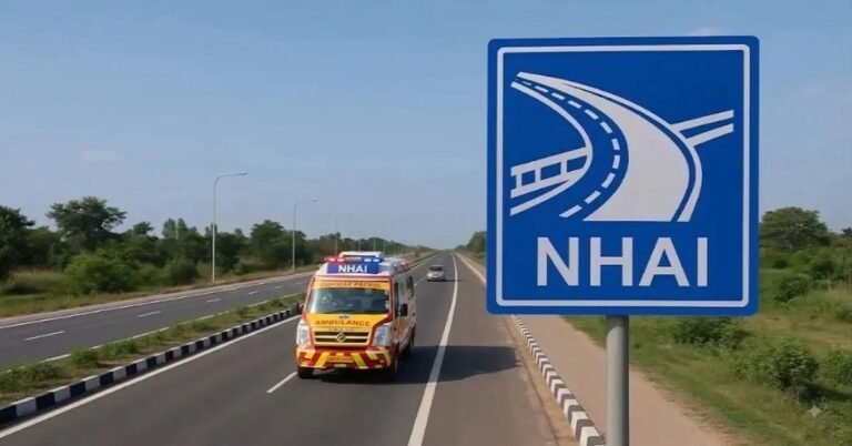 ಅಂಬುಲೆನ್ಸ್ ವಿಳಂಬವಾದರೆ ₹10,000 ದಂಡ: NHAI ಹೊಸ ನಿಯಮ ಜಾರಿ
