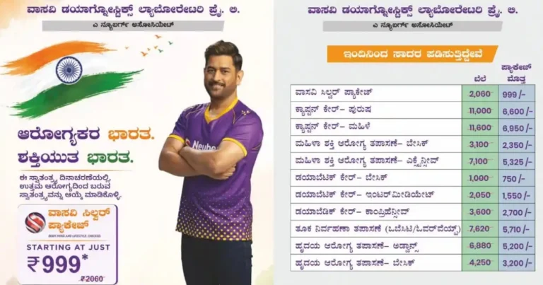 ಚಿತ್ರದುರ್ಗದಲ್ಲಿ ನ್ಯೂಬರ್ಗ್ ಸಹಯೋಗದೊಂದಿಗೆ ವಾಸವಿ ಡಯಾಗ್ನೊಸ್ಟಿಕ್ಸ್ ಸೇವೆ ವಿಸ್ತರಣೆ : ಸ್ವಾತಂತ್ರ್ಯೋತ್ಸವ ದಿನಾಚರಣೆಯ ಪ್ರಯುಕ್ತ ರಿಯಾಯಿತಿ ದರದಲ್ಲಿ ವಿವಿಧ ಆರೋಗ್ಯ ಪ್ಯಾಕೇಜ್ಗಳು ಲಭ್ಯ