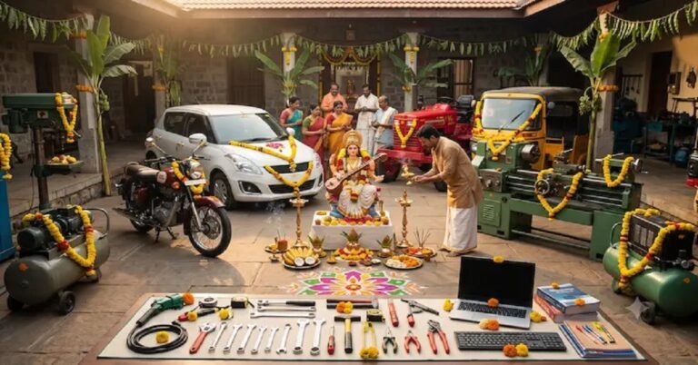‘ಆಯುಧ ಪೂಜೆ’ಯನ್ನು ಏಕೆ ಮಾಡಬೇಕು? ವಾಹನ, ಉಪಕರಣಗಳ ಪೂಜಿಸುವುದರ ಹಿಂದಿನ ಮಹತ್ವ ಇಲ್ಲಿದೆ!