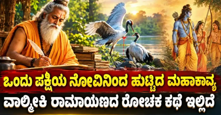 ಒಂದು ಪಕ್ಷಿಯ ನೋವಿನಿಂದ ಹುಟ್ಟಿದ ಮಹಾಕಾವ್ಯ; ವಾಲ್ಮೀಕಿ ರಾಮಾಯಣದ ರೋಚಕ ಕಥೆ ಇಲ್ಲಿದೆ